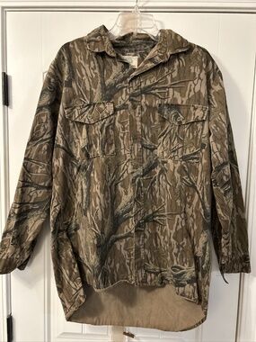 Vintage Mossy Oak Tree Stand Camo Lightweight Button Up Shirt - Size: Large